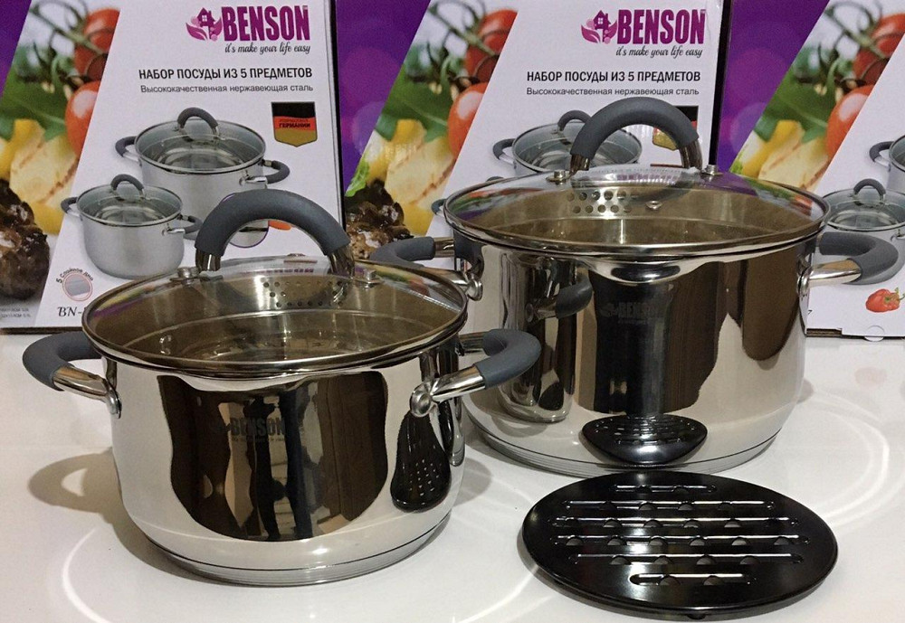 Набор кастрюль 3л / 5.1+подставка BN-237 (4) Одесса - изображение 1