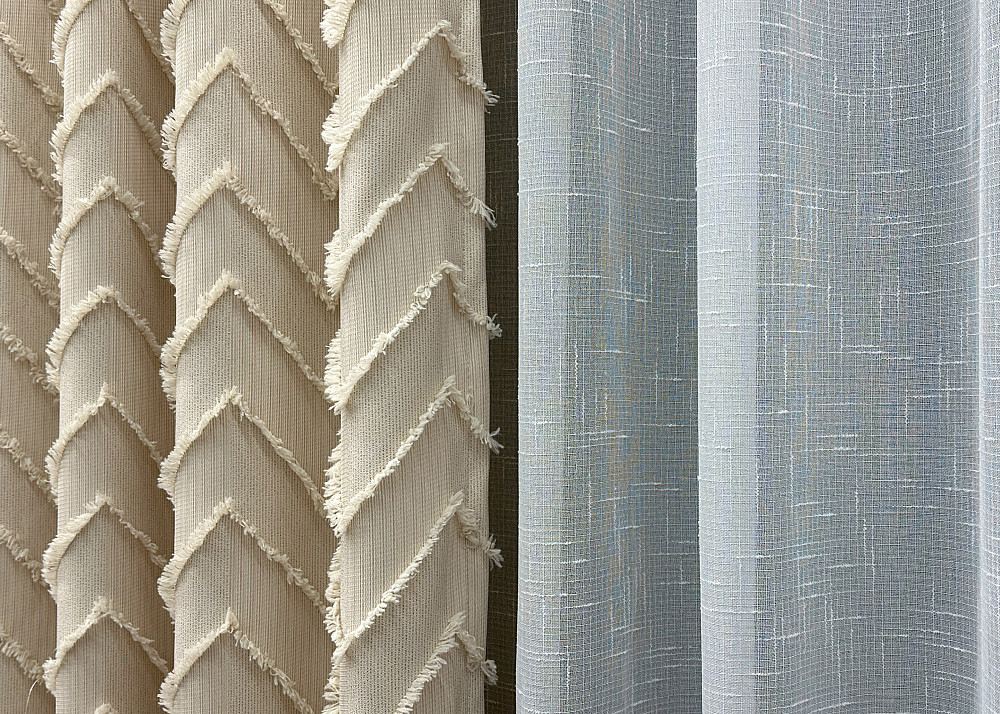 Комплект штор VR-Textil Лен Букле № 1807ш Кремовый 200х295 см 2 шт (32-125) Киев - изображение 7