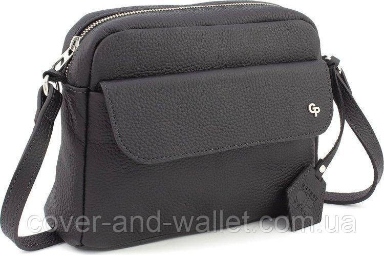 Черная женская сумка-кроссбоди из натуральной кожи высокого качества Grande Pelle 755710 Киев - изображение 1