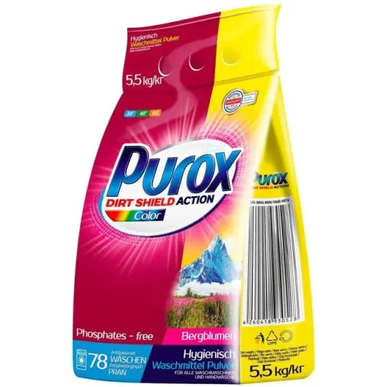 Стиральный порошок Purox Color, 5.5 кг (78 стирок) Львов