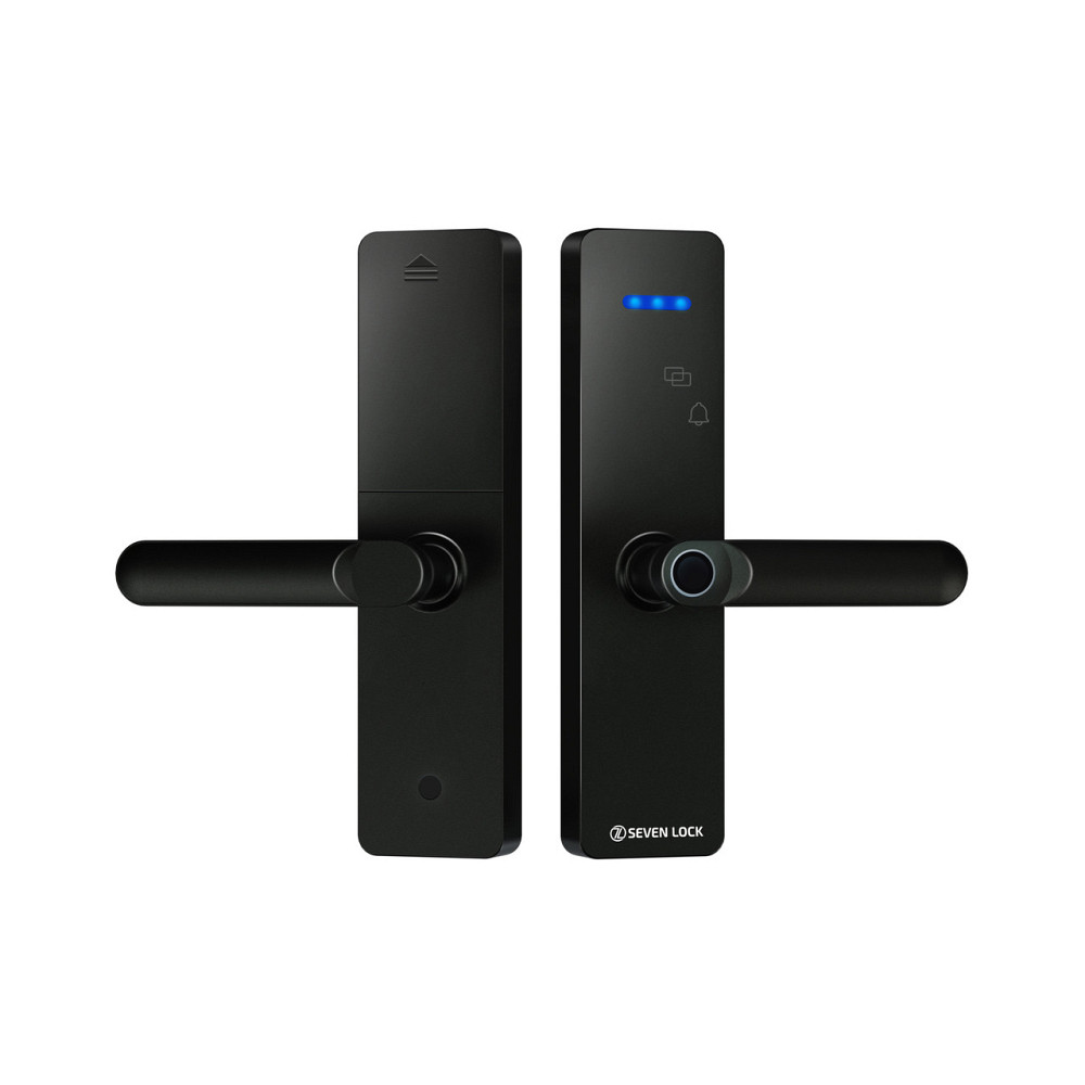 Розумний дверний біометричний замок SEVEN LOCK SL-7740BF black Київ - фото 2