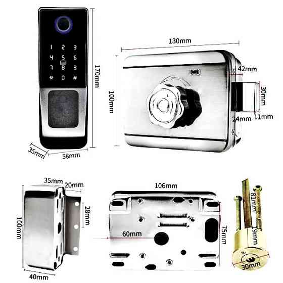 PES Gate 2 чорний електромоторний замок для каліток Київ