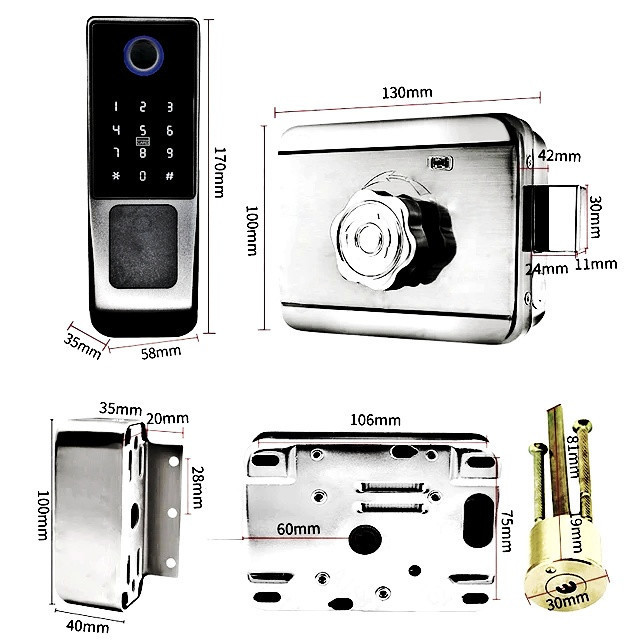 PES Gate 2 чорний електромоторний замок для каліток Київ - фото 3