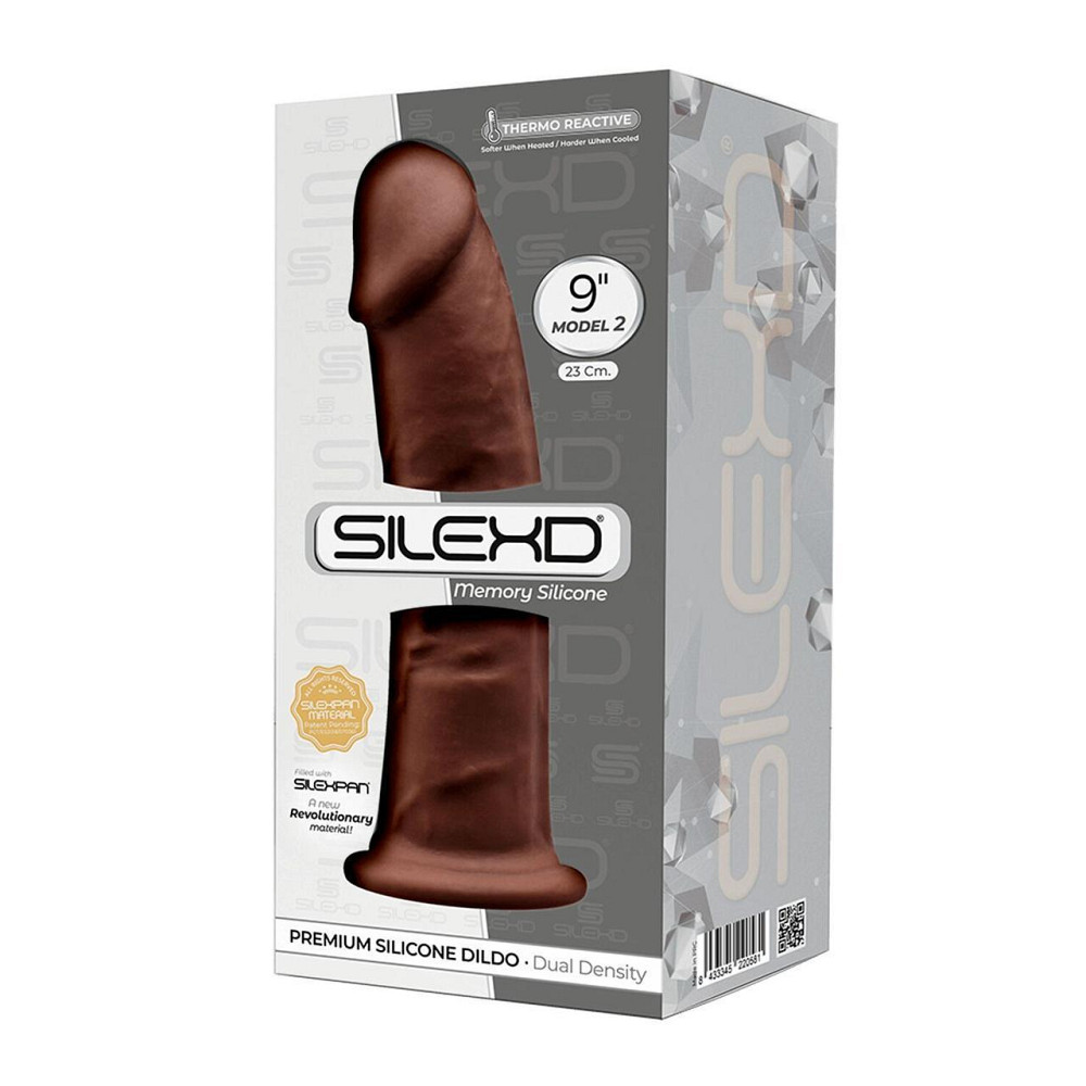 Фалоімітатор SilexD Oscar Brown (MODEL 2 size 9in), двошаровий, силікон + Silexpan, діаметр 5,4см Sex Aura Київ - фото 4