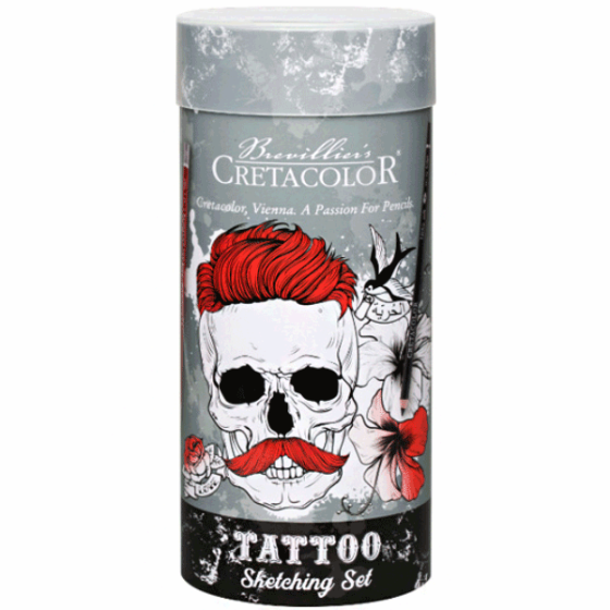 Набор художественных материалов TATTOO SKETCHING 14шт металлическая коробка Cretacolor Киев