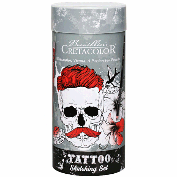 Набор художественных материалов TATTOO SKETCHING 14шт металлическая коробка Cretacolor Киев - изображение 1