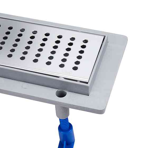 Трап Qtap Dry FB304-600 лінійний із сухим закривом і неіржавкою решіткою 600х73 Київ