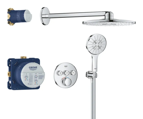 Душова система прихованого монтажу з термостатом Grohe Grohtherm SmartControl   ( 34863000 ) 20032 Харків