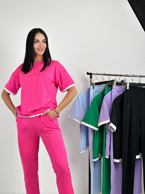 Летний трикотажный костюм-двойка 