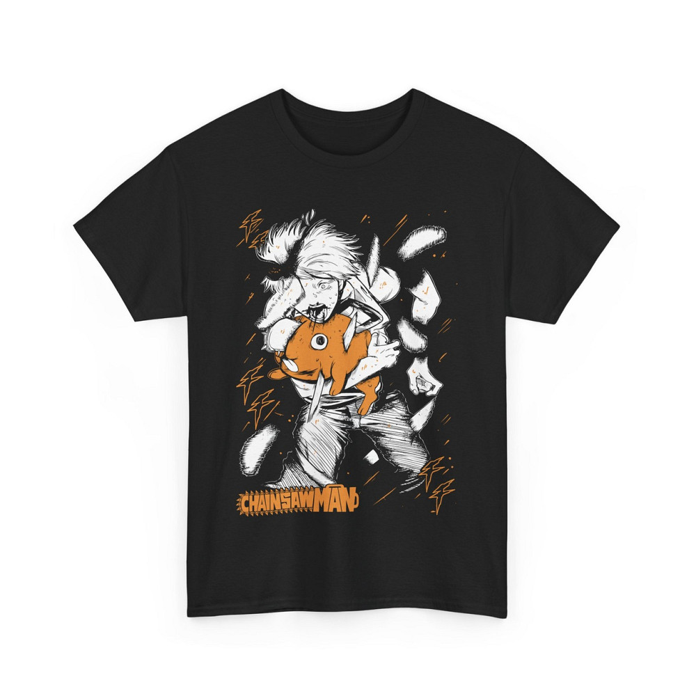 Футболка чоловіча з аніме принтом Людина-бензопила оверсайз (S/M/L) Чорний AnimeJ0480 Дніпро - фото 4