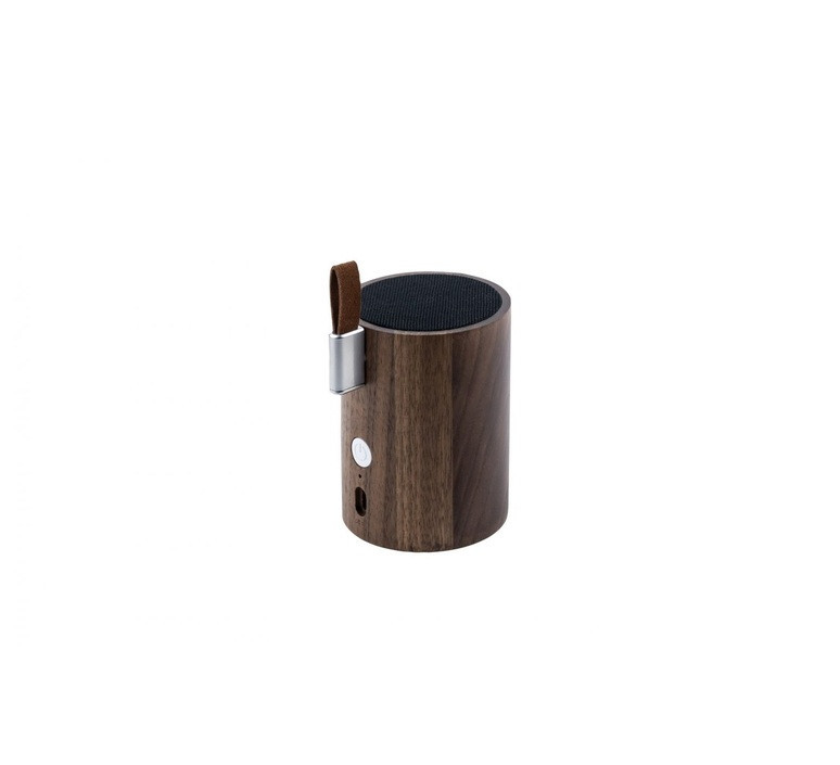 Портативний Bluetooth-динамік із вбудованим світильником Gingko Drum, дерево горіх Вінниця - фото 1