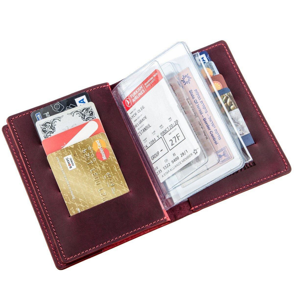 Обкладинка для автодокументів шкіряна GRANDE PELLE 11190 Бордова Київ - фото 6