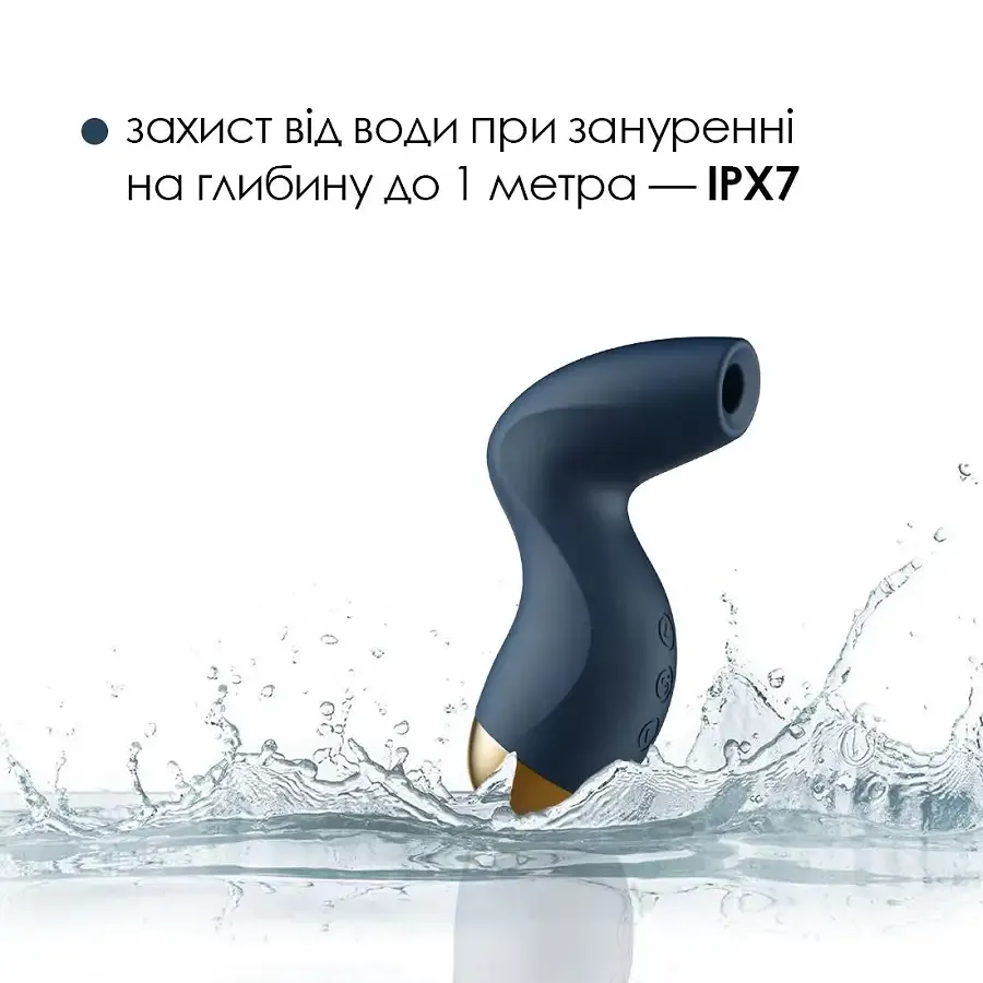 Вакуумный клиторальный стимулятор Svakom Pulse Pure Navy Blue, 5 режимов, 5 интенсивностей в каждом Львов - изображение 4