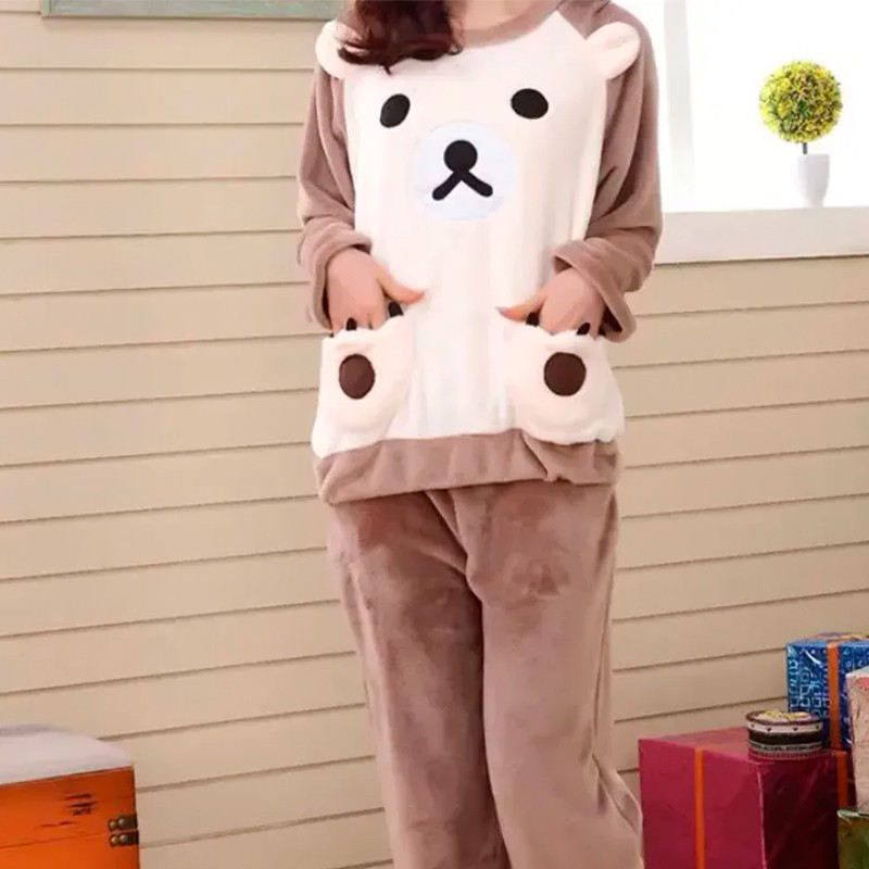 Женская тёплая махровая пижама Bear White XL Київ - фото 7