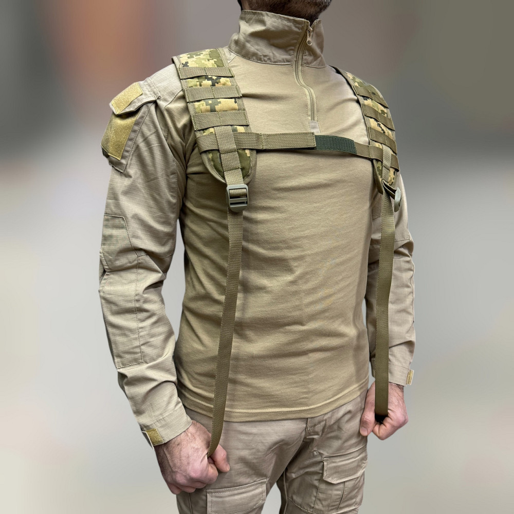 Плечи к варбелту, система Молли, Cordura 1000D, WINTAC, Пиксель, плечи к разгрузочному поясу, лямки для РПС Solmir Киев - изображение 1