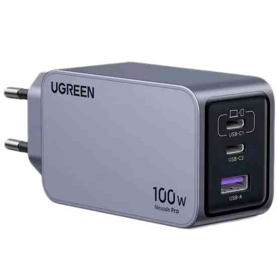 Зарядний пристрій 3xUSB 100W (2xUSB-C+USB-A) Gan Nexode Pro сірий X757 Ugreen Винница