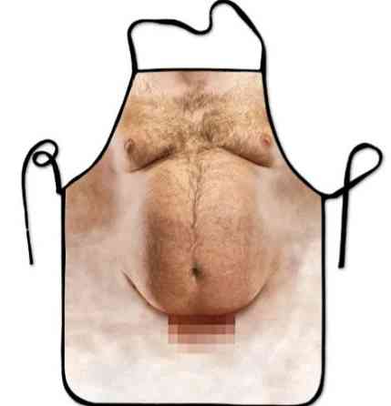 Фартух з приколом голий чоловік 75 на 60 см різнобарвний Київ