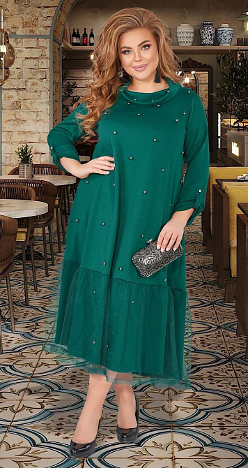 Довге плаття батал із перлами (54) Київ - фото 2