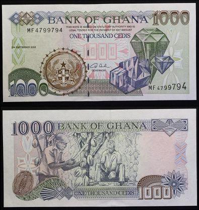 ГАНА 32h GHANA 1000 CEDIS 2002 Unc Полтава - изображение 1
