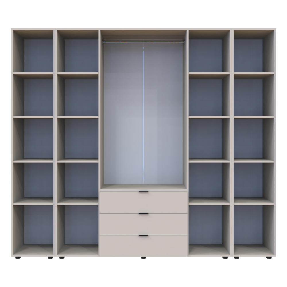 Комплект шкафов для одежды Doros Гелар (3 шт.) 231,4х49,5х203,4 см Кашемир (DRS-011247) Львов - изображение 5