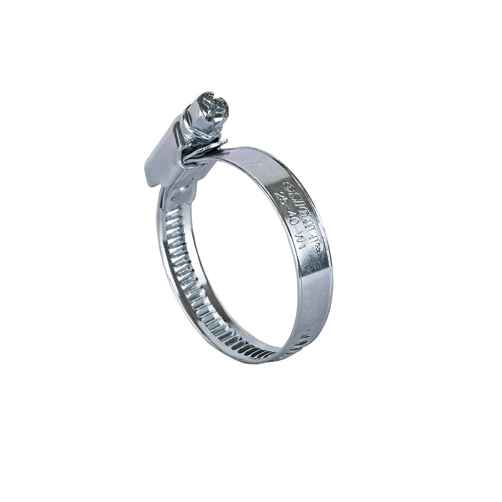 Хомут черв'ячний оцинкований 9 мм D25-40 мм 25 шт. SIGMA (2511081) Київ - фото 1