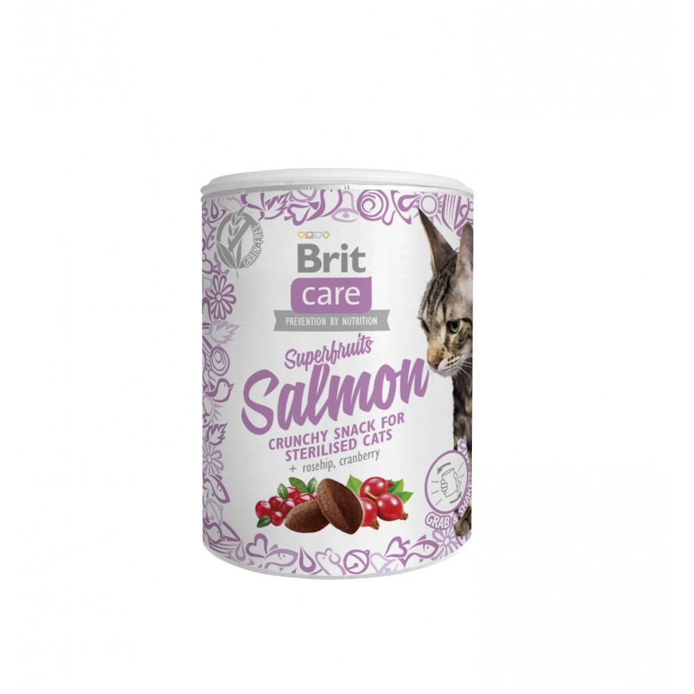 Лакомства для кошек Brit Care Cat Snack Superfruits Salmon, лосось, 100 г Винница - изображение 1