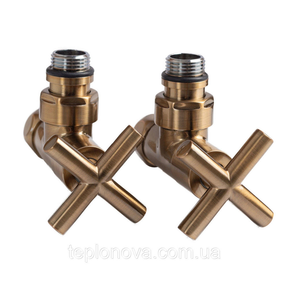 Кран кутовий для сушарки для рушників Raftec Premium 1/2"х1/2" бронза Чернівці - фото 1