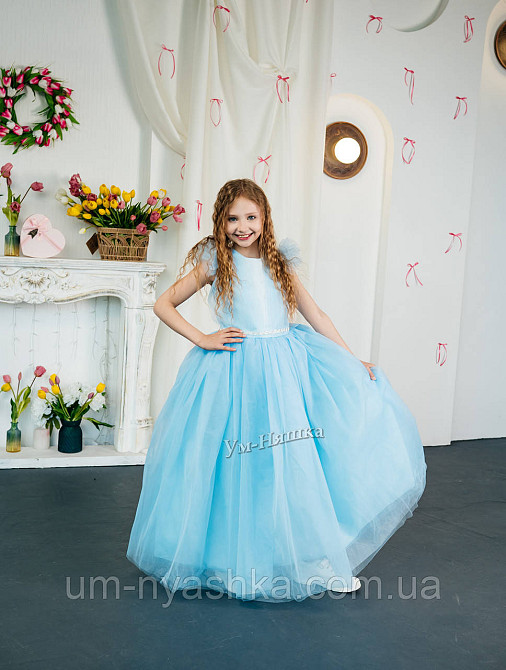 Блакитна сукня святкова на 5-7, 10-12 років Кривий Ріг - фото 3