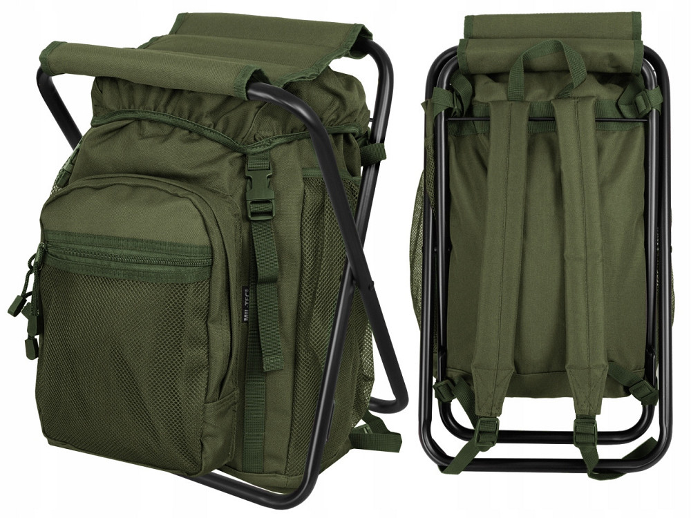 Туристичний Рюкзак зі стільцем 20 літрів до 120 кг Mil-Tec від Sturm (14059001) Olive Нововолинськ - фото 1