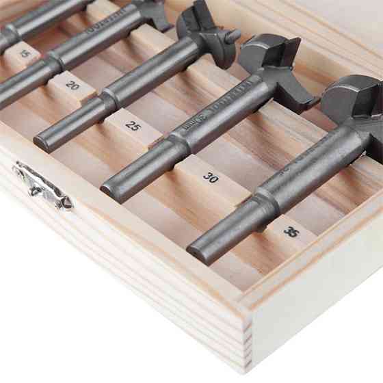 Набір фрез Форстнера INTERTOOL HT-0074,  15-35 мм, 5 шт. - для отворів під фурнітуру Львів