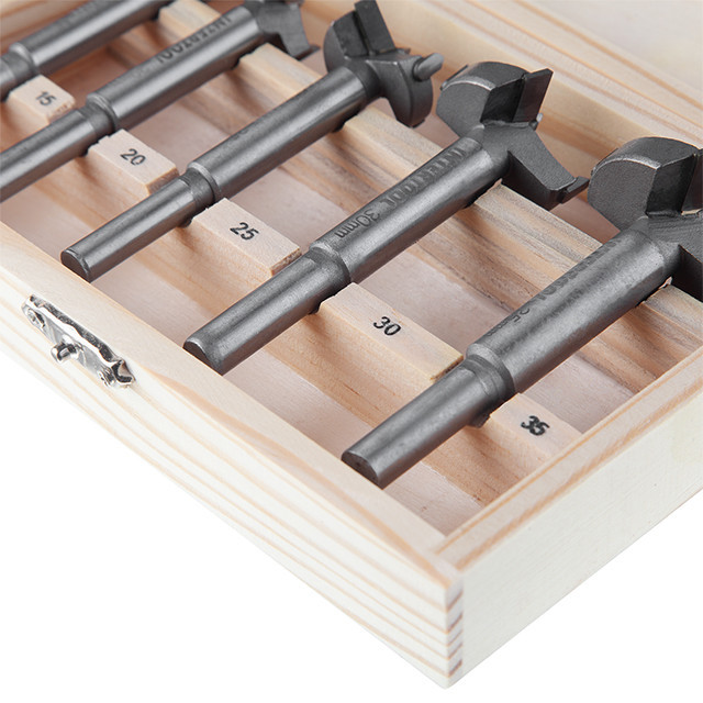 Набір фрез Форстнера INTERTOOL HT-0074,  15-35 мм, 5 шт. - для отворів під фурнітуру Львів - фото 3