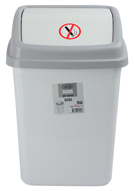 Контейнер для сміття Violet House 0101 White, 5 л (6749529) Київ - фото 1