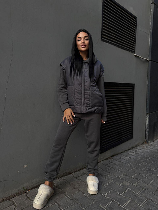 Женский теплый костюм тройка (жилетка+штаны+худи) Одесса - изображение 8