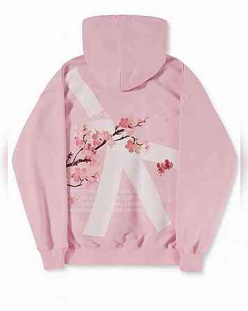 Жіноче тепле оверсайз худі Sakura з капюшоном тринитка на флісі Одеса