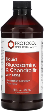 Глюкозамин и хондроитин с МСM Protocol for Life Balance Liquid Glucosamine & Chondroitin with MSM 473 мл Киев