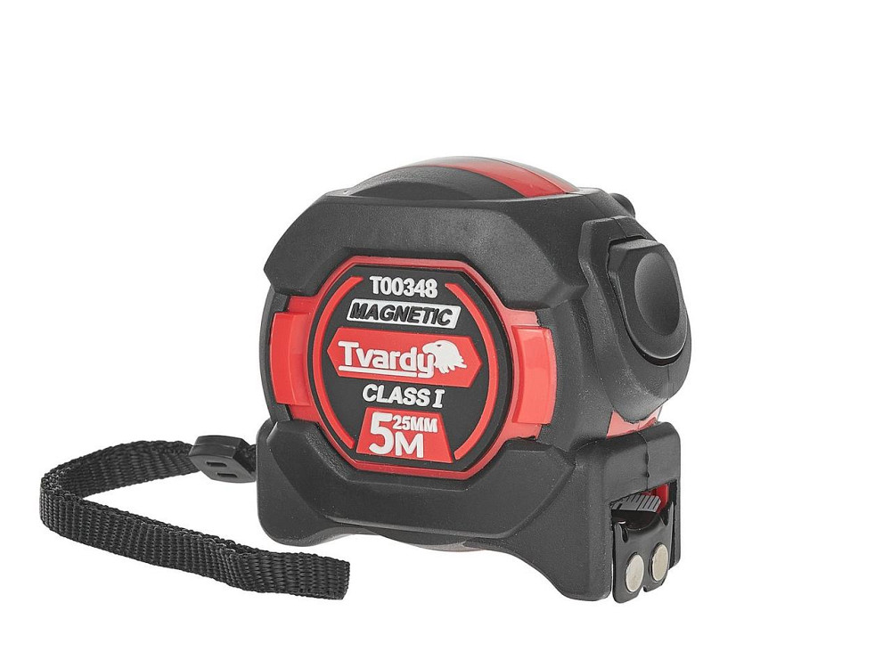Рулетка нейлонова "Tvardy" двостороння з магнітом та автостопом 5 м/25 мм, КЛАС I Киев - изображение 1