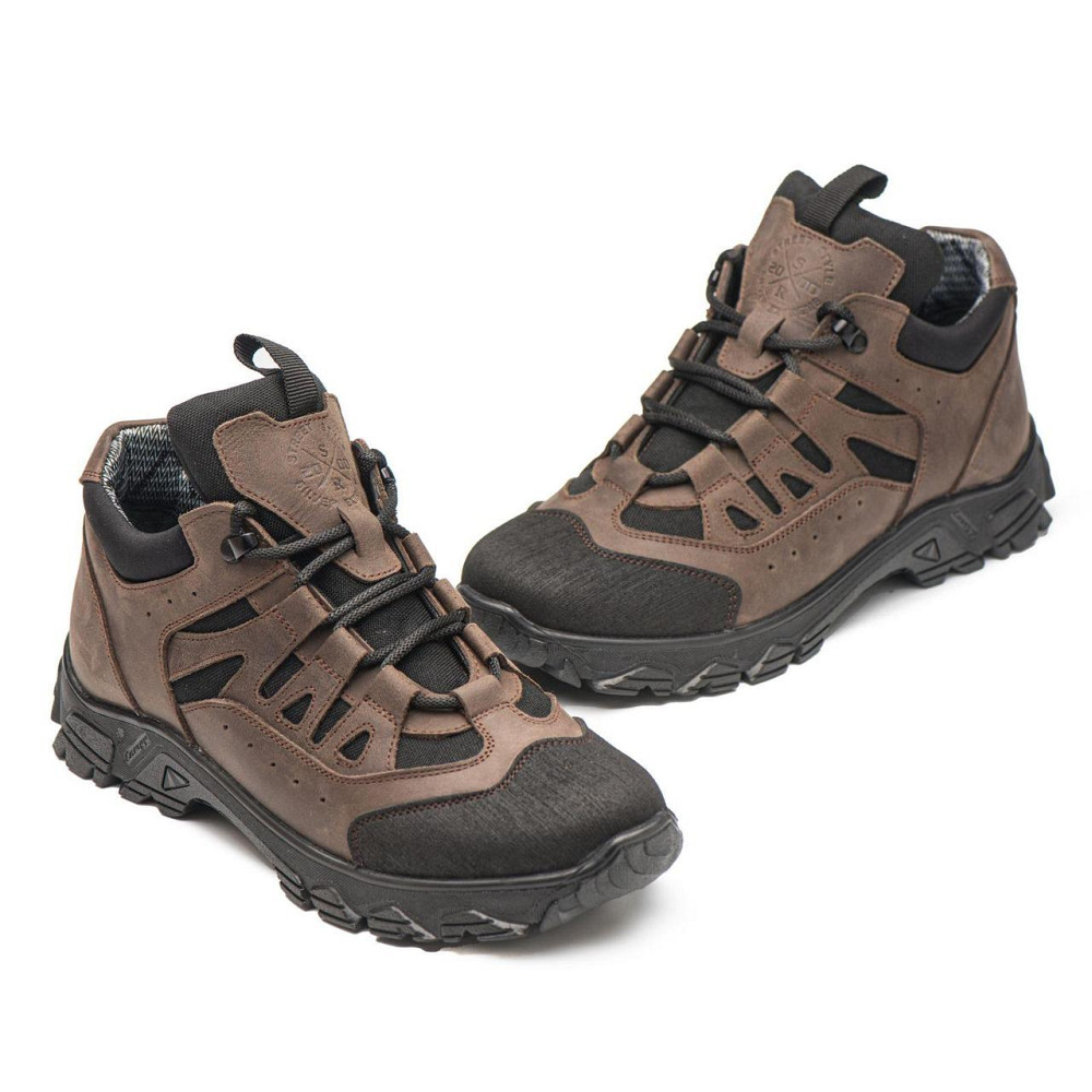 Зимові тактичні кросівки шкіра, на теплому гортексу , колір коричневий 40 (26,5 ) Харків - фото 4