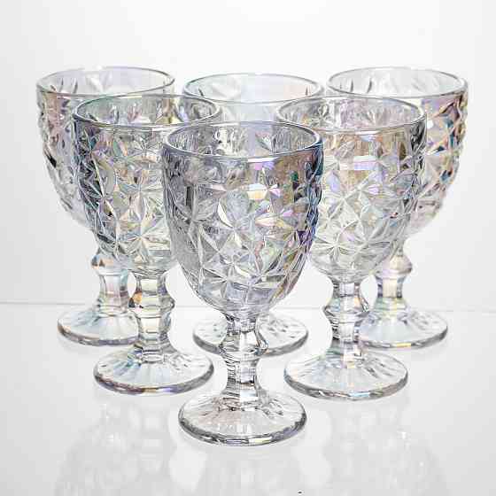 Набір келихів для вина 6 штук 240 мл винні келихи на ніжці скляні фужери для вина подарункові HP-19-174 Коломыя