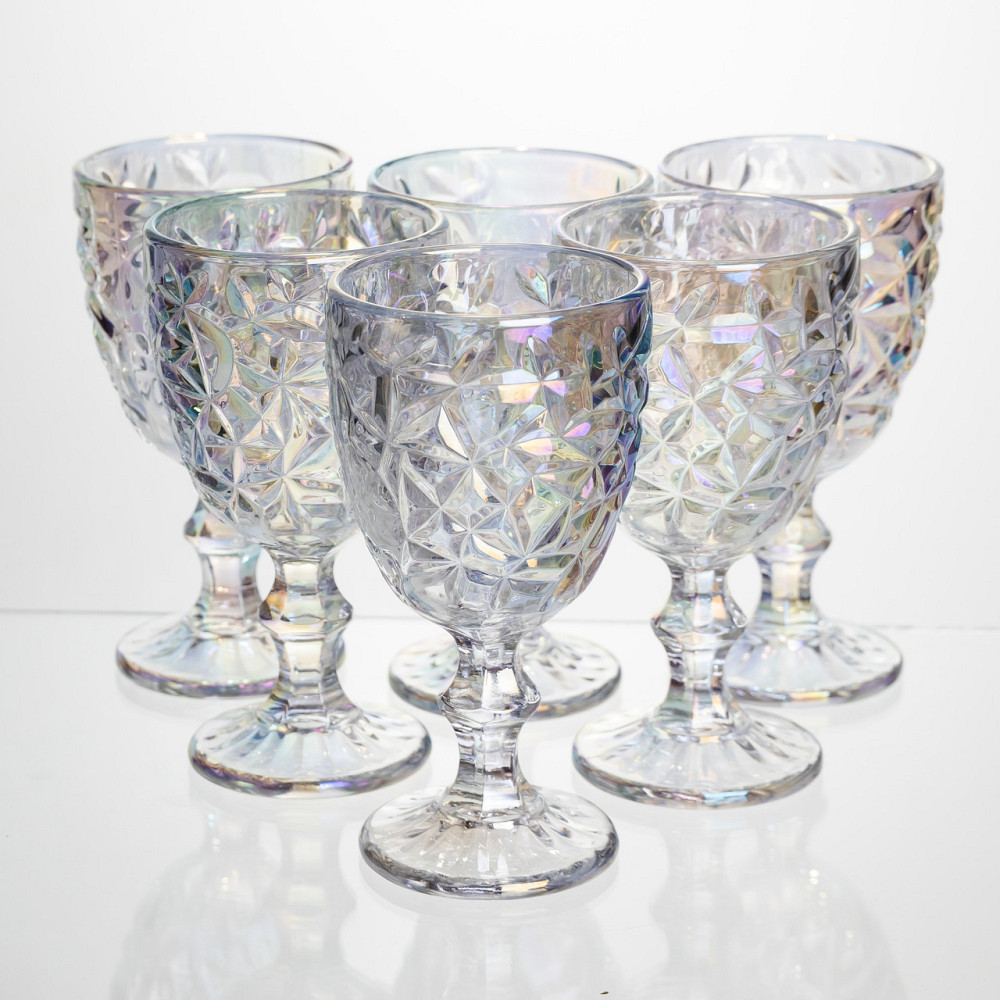 Набір келихів для вина 6 штук 240 мл винні келихи на ніжці скляні фужери для вина подарункові HP-19-174 Коломия - фото 1