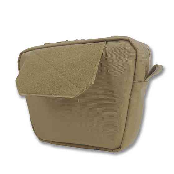 Сумка-напашник XL Kiborg GU Cordura Coyote. Сумка напашник койот с велкро панелью на плитоноску Киев