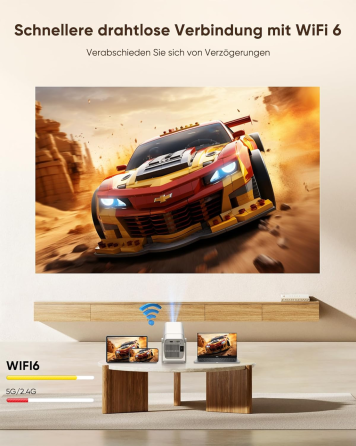 Смарт-проектор PYIER 4K Full HD WiFi 6 Bluetooth: портативный мини-кинотеатр, Netflix, автокоррекция, поворот 270°, Android TV Киев