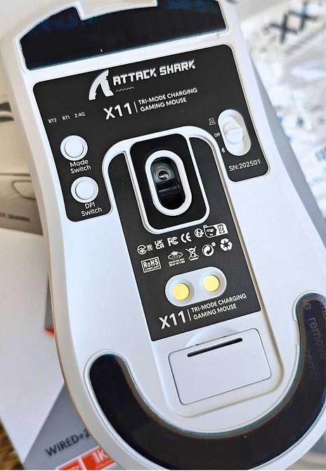 Мишка ATTACK SHARK X11 біла, 65 годин на одному заряді. Киев - изображение 2