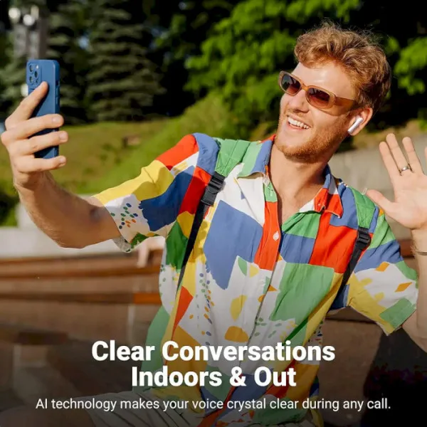 Беспроводные наушники UGREEN HiTune T3 с шумоподавлением белые Киев - изображение 10