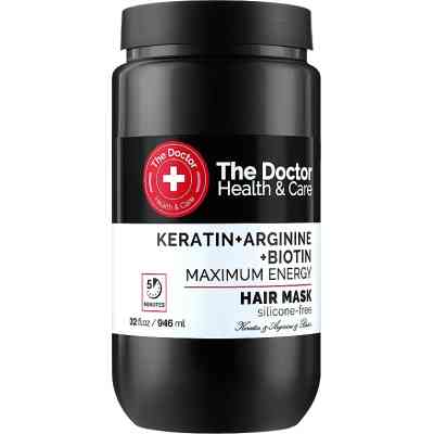 Маска для волос The Doctor Health & Care Keratin + Arginine + Biotin Maximum Energy 946 мл (8588006041644) Винница