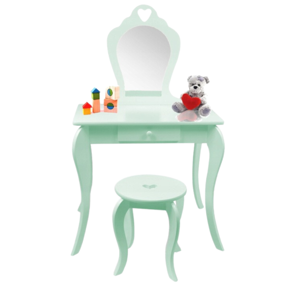 Дитячий туалетний столик Chomik ELSA з дзеркалом + стілець бірюзовий Київ