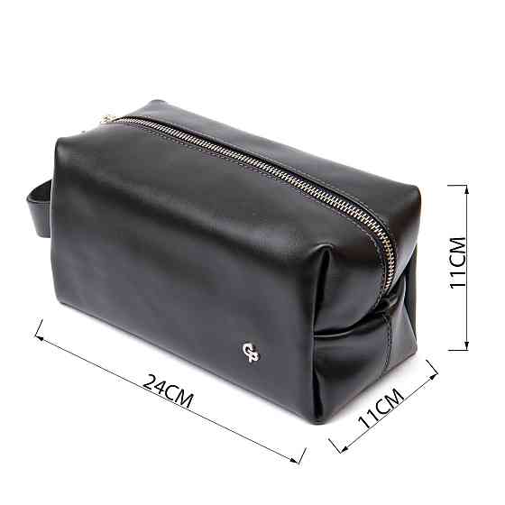 Чоловічий шкіряний несесер GRANDE PELLE 11417 Чорний Київ