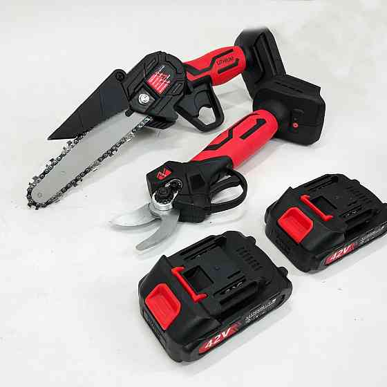 Садовая аккамуляторная пила KRAFFTEC 2в1 36V 4АР, Пила для чистки сада, Мощная садовая пилка EC-18 Львов