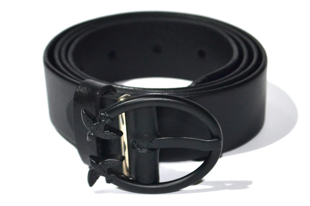 Шкіряний ремінь жіночий чорний 1250х35 мм Одеса - фото 2