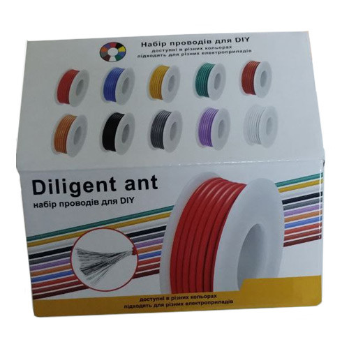 Набор проводов в силиконовой оплетке 1жила 26AWG 5цветов по 10м луженая медь Винница - изображение 5