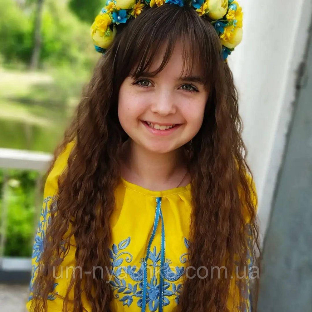 Сукня вишиванка жовто-синя Пташки патріоти Кривий Ріг - фото 5